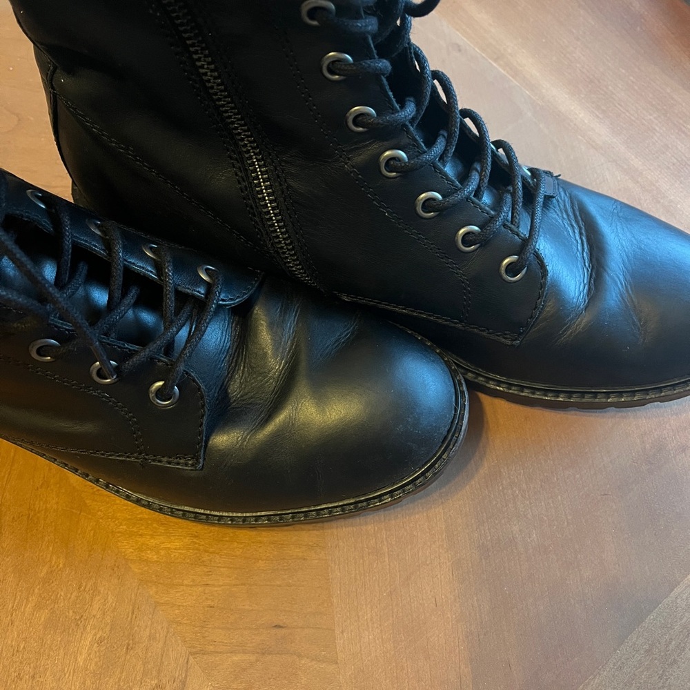 Black Leather Men's Boots